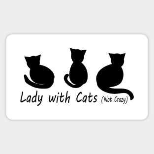 Lady with Cats (Not Crazy) Sticker